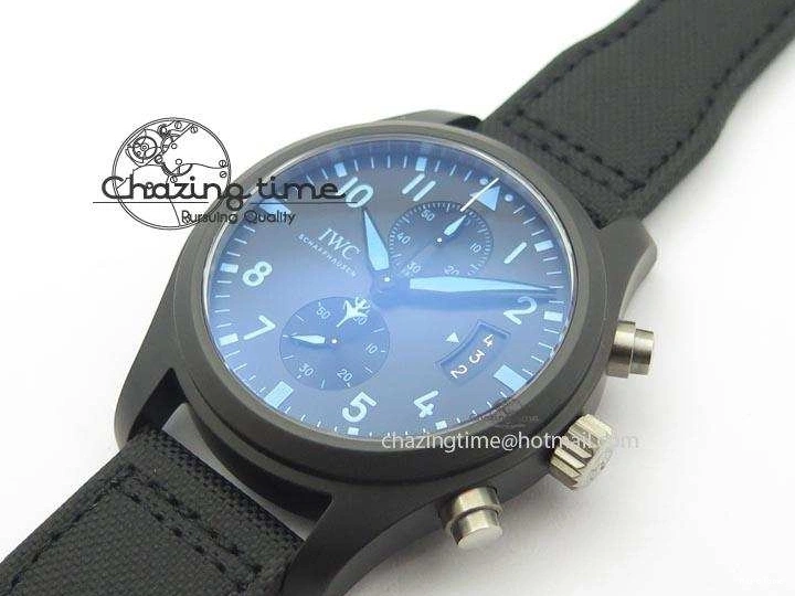MIROTIME 0521 Pilot Chrono IW388003 Real Ceramic V6F 1:1 Best Edition On Black Nylon Strap A StreetReady 7284